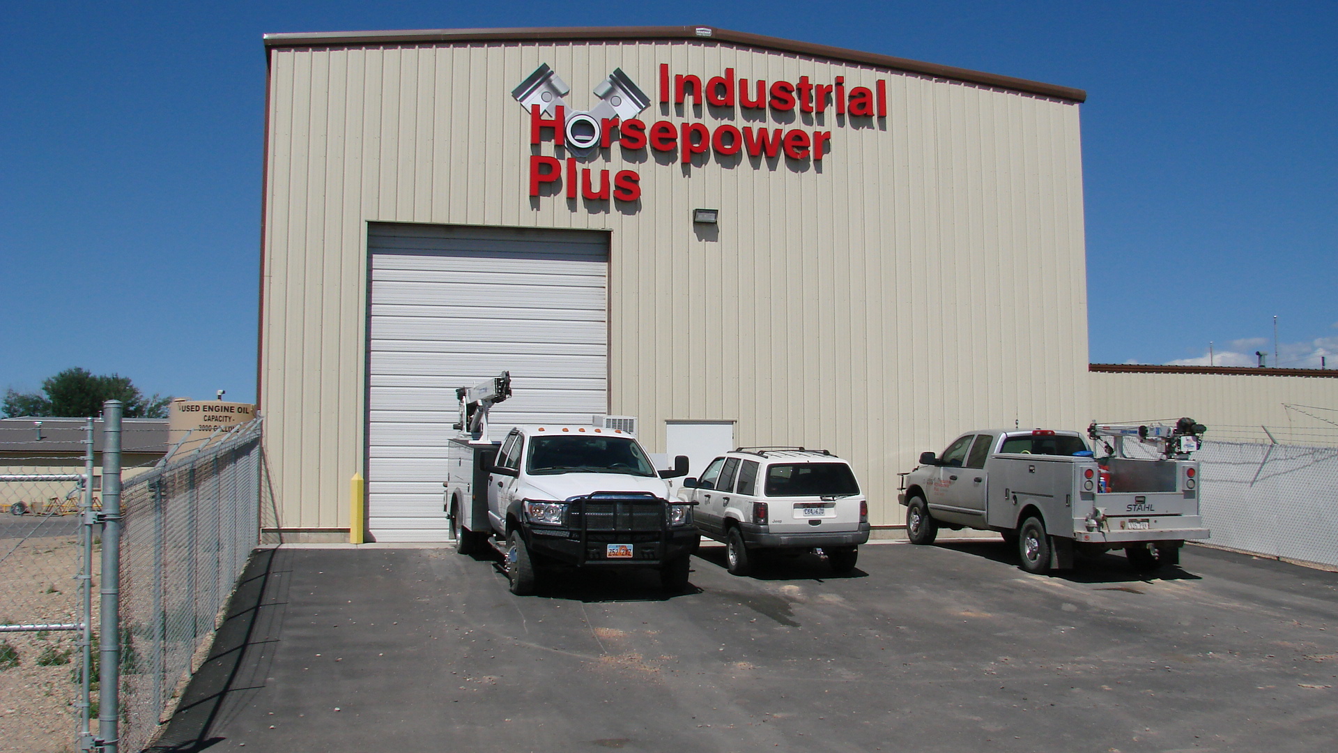 Industrial Horsepower Plus back side of the shop.